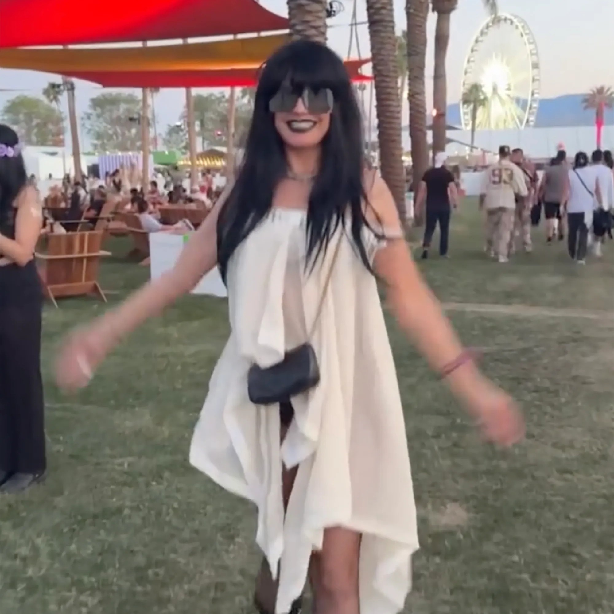 Heidi Klum went incognito in a black wig at the 2026 Coachella music festival on Saturday. - heidiklum/instagram