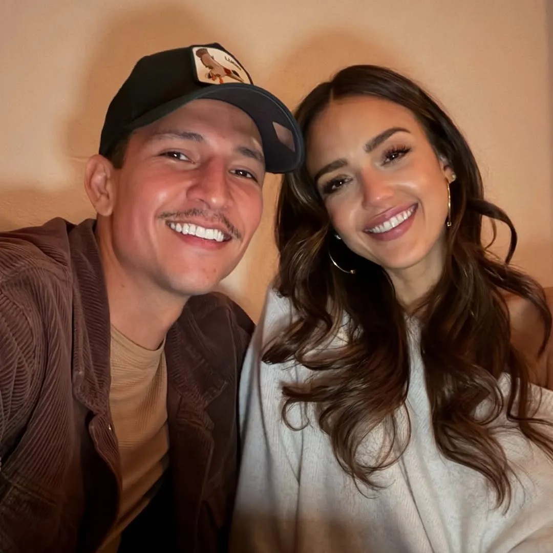 Alba and Ramirez, pictured above in a March social media post, were first romantically linked last summer. - jessicaalba/Instagram